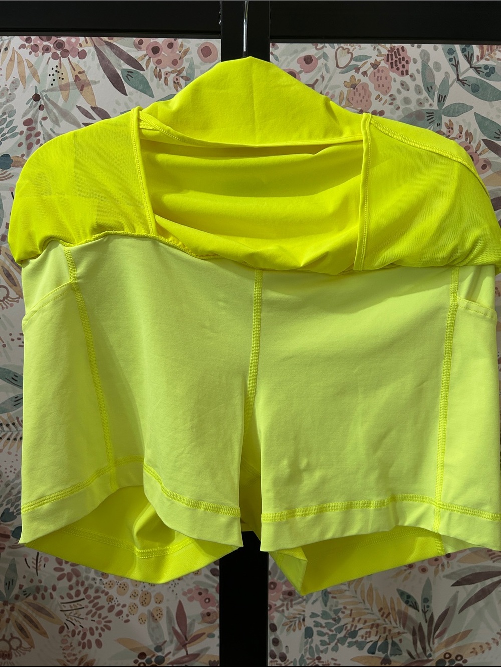 Lululemon Hotty Hot High Rise Athletic Skirt *long Highlight Yellow Sz 12 Large - Picture 8 of 8